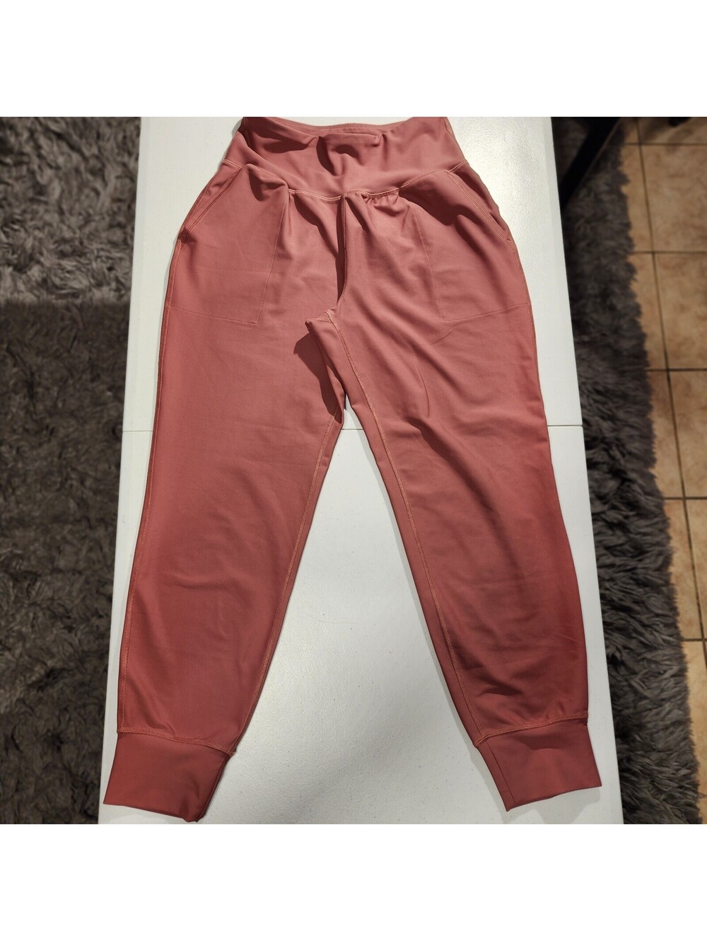 Old Navy Active Powersoft Pink Jogger Pants M Athletic Stretch Tapered
